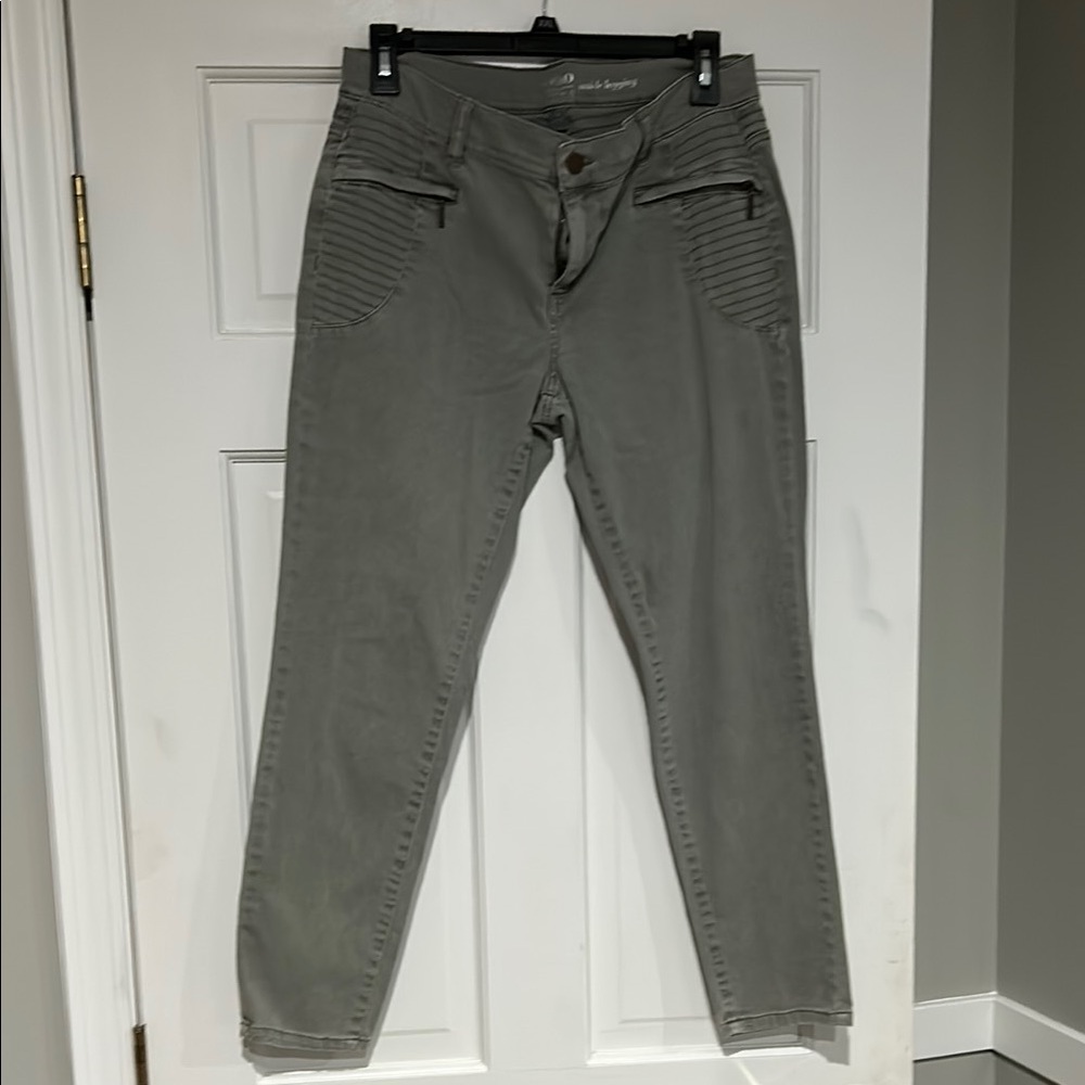 Olive Moto Style Pants